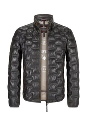 Milestone Lederjacke MSAversa Dunkelgrau/Grau/Schwarz