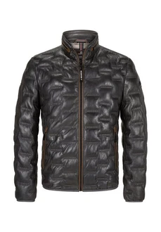 Milestone Lederjacke MSAversa Dunkelgrau/Grau/Schwarz