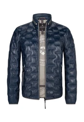Milestone Lederjacke MSAversa Dunkelblau/Blau