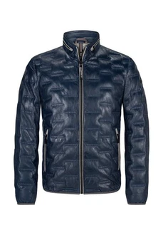 Milestone Lederjacke MSAversa Dunkelblau/Blau