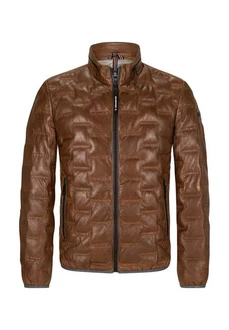 Milestone Lederjacke MSAversa Braun/Dunkelbraun