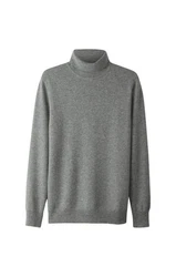 Hessnatur Strickpullover aus Schurwolle mit Kaschmir Grau/Hellgrau/Dunkelgrau