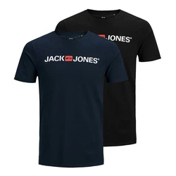 Jack & Jones T-Shirt 2er Pack Logo Tee Crew Neck Dunkelblau/Blau/Schwarz