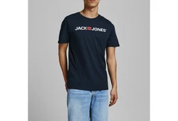 Jack & Jones T-Shirt 2er Pack Logo Tee Crew Neck Dunkelblau