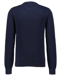 Gant Strickpullover R-Neck COTTON PIQUE C-NECK Blau