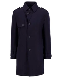 Drykorn Trenchcoat Kurzmantel Skopje Dunkelblau
