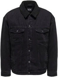 Jeansjacke ONSRICK OVZ BLACK 6942 TEDDY DNM JACKET