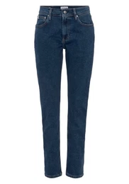 Tapered-fit-Jeans SLIM TAPER mit Leder-Badge