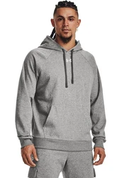 Under Armour UA Rival Fleece Hoodie graumeliert/weiß
