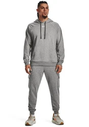 Under Armour UA Rival Fleece Hoodie graumeliert/weiß