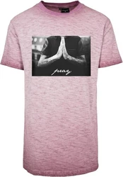 Mister Tee T-Shirt Pray Tee Rosa/Lila/Grau/Bordeaux