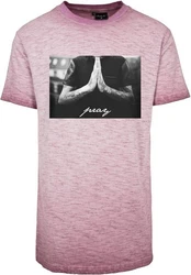 Mister Tee T-Shirt Pray Tee Rosa/Lila/Grau/Bordeaux