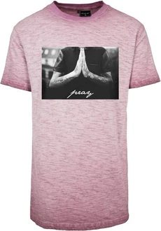 Mister Tee T-Shirt Pray Tee Rosa/Lila/Grau/Bordeaux Mister Tee T-Shirt Pray Tee Rosa/Lila/Grau/Bordeaux