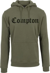 Mister Tee Kapuzenpullover Dunkelgrün/Braun