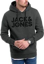 Jack & Jones Kapuzensweatshirt Logoprint Dunkelgrau/Dunkelblau/Grau/Dunkelgrün/Schwarz