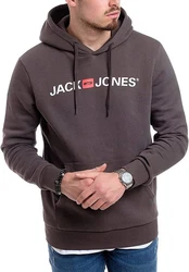 Jack & Jones Kapuzensweatshirt Logoprint Dunkelgrau/Schwarz/Dunkelblau/Dunkelgrün