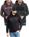 Jack & Jones Kapuzensweatshirt Logoprint Dunkelgrau/Schwarz/Dunkelblau/Dunkelgrün Jack & Jones Kapuzensweatshirt Logoprint Dunkelgrau/Schwarz/Dunkelblau/Dunkelgrün
