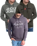 Jack & Jones Kapuzensweatshirt Logoprint Dunkelgrün/Dunkelgrau/Dunkelblau/Grau Jack & Jones Kapuzensweatshirt Logoprint Dunkelgrün/Dunkelgrau/Dunkelblau/Grau