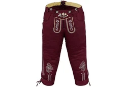 German Wear Trachtenhose GW121 Damen Trachten Jeans Hose Bordeaux/Dunkelrot