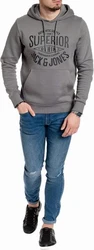 Jack & Jones Kapuzensweatshirt Logoprint Grau/Rosa/Dunkelgrau/Hellgrau