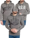 Jack & Jones Kapuzensweatshirt Logoprint Grau/Rosa/Dunkelgrau/Hellgrau Jack & Jones Kapuzensweatshirt Logoprint Grau/Rosa/Dunkelgrau/Hellgrau
