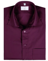 GREIFF Kurzarmhemd BASIC Herren Corporate Hemd Lila/Dunkelrot/Rosa