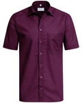 GREIFF Kurzarmhemd BASIC Herren Corporate Hemd Lila/Dunkelrot/Rosa