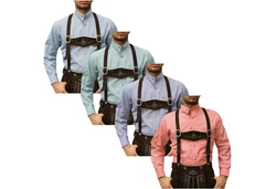 German Wear Trachtenhemd mit Stehkragen für Trachtenlederhosen (GW120) GW1203-SK