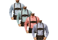German Wear Trachtenhemd mit Stehkragen für Trachtenlederhosen (GW120) GW120x-SK