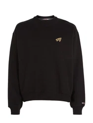 Tommy Jeans Sweatshirt TJM SIGNATURE CREW Schwarz/Rot