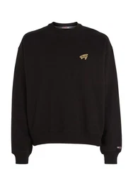 Tommy Jeans Sweatshirt TJM SIGNATURE CREW Schwarz/Rot
