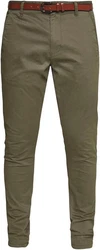 Indicode Stoffhose Gower Khaki/Dunkelgrün