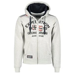 Geographical Norway Sweatjacke Hoodie Grau/Creme/Hellgrau