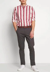Indicode Stoffhose Gower Rot/Dunkelrot/Braun/Bordeaux/Grau