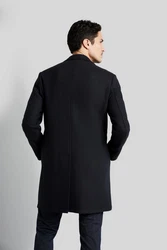 bugatti Wollmantel Dunkelblau/Hellblau/Schwarz