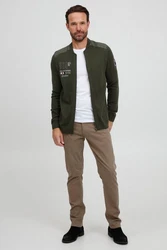 FQ1924 Strickjacke FQErland Dunkelgrün/Grün