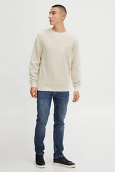 11 Project Sweatshirt PRPulo Khaki/Creme/Weiß/Beige