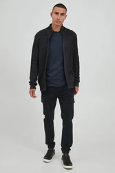 11 Project Strickjacke PRXander Dunkelgrau/Schwarz/Dunkelblau/Grau/Hellgrau
