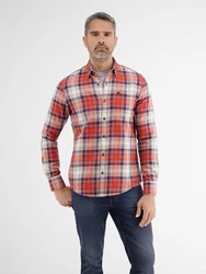 LERROS Langarmhemd Poplinhemd Rot