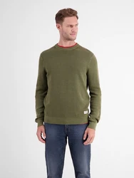 LERROS Strickpullover O-Neck Dunkelgrün