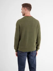 LERROS Strickpullover O-Neck Dunkelgrün