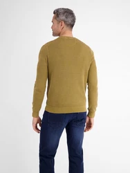 LERROS Strickpullover O-Neck Dunkelgrün/Braun/Grün/Khaki/Gelb