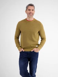 LERROS Strickpullover O-Neck Dunkelgrün/Braun/Grün/Khaki/Gelb
