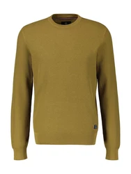 LERROS Strickpullover O-Neck Dunkelgrün/Braun/Grün/Khaki/Gelb