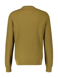 LERROS Strickpullover O-Neck Dunkelgrün/Braun/Grün/Khaki/Gelb