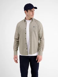 LERROS Langarmhemd Poplinhemd Beige/Khaki/Braun