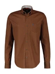 LERROS Langarmhemd Poplinhemd Braun/Orange
