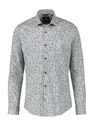 LERROS Langarmhemd Poplin-Stretchhemd mit AOP 