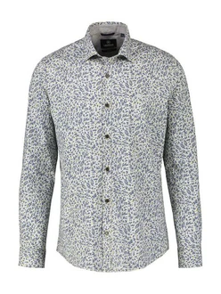 LERROS Langarmhemd Poplin-Stretchhemd mit AOP 