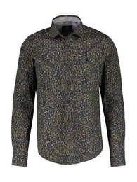 Langarmhemd Poplin-Stretchhemd mit AOP